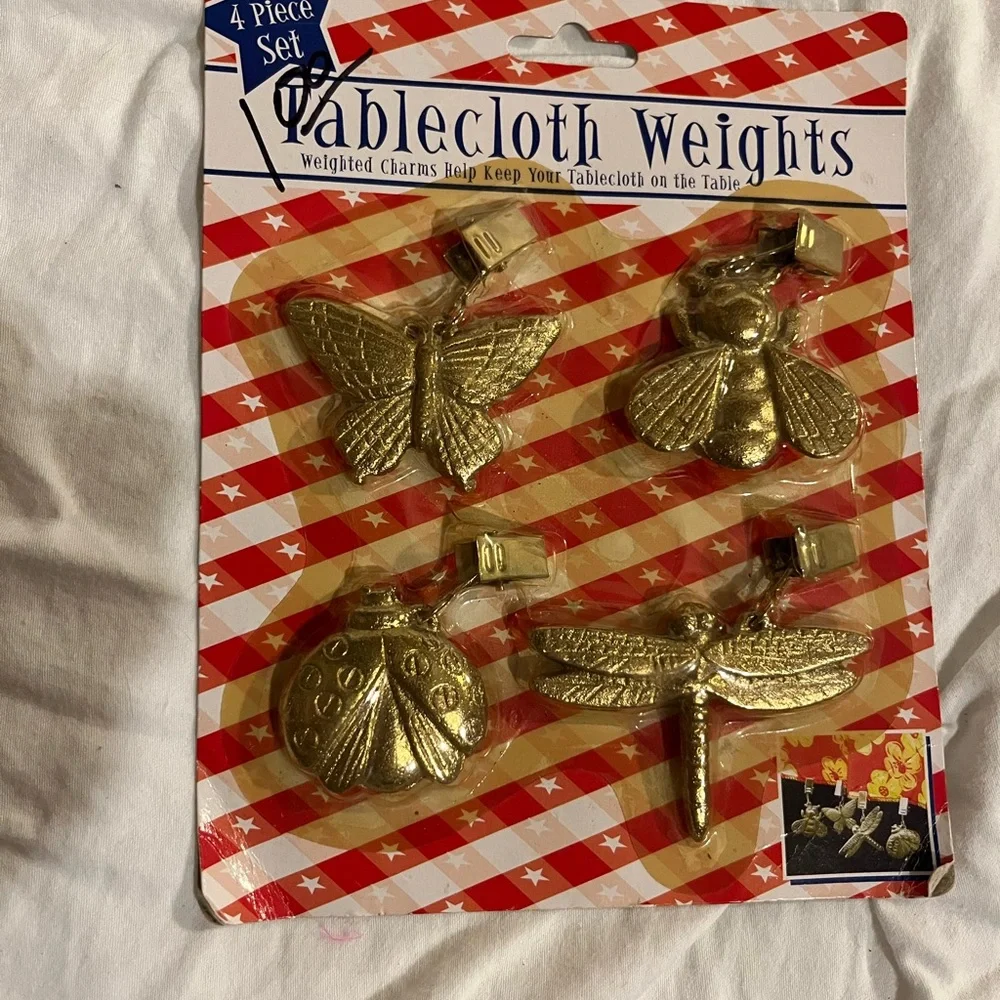Tablecloth Weights - Gold Insect Charm Set (4 Piece)